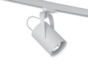 halogen track light / round / stainless steel / commercial