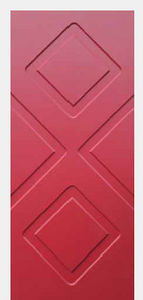 entry door / swing / PVC / thermally-insulated