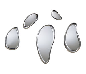 wall-mounted mirror / original design / silver / by Philippe Starck