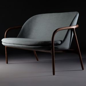 contemporary sofa / fabric / oak / walnut