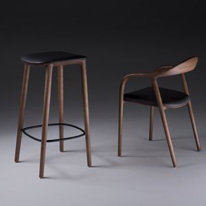 contemporary bar stool / oak / walnut / maple