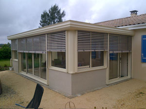 aluminum conservatory / with integrated roller shutter