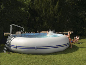 above-ground swimming pool / fabric / inflatable / outdoor