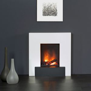electric fireplace / contemporary / open hearth / free-standing