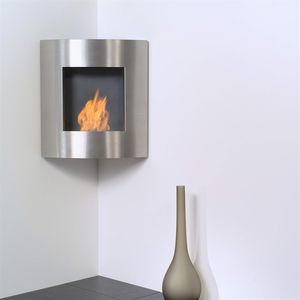 bioethanol fireplace / contemporary / open hearth / wall-mounted