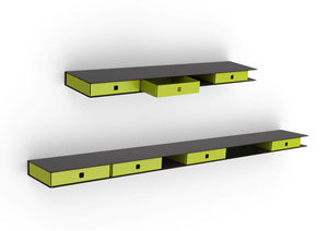 wall-mounted shelf / contemporary / steel / painted steel