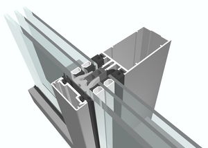 aluminum profile / for curtain walls / for mullions and transoms