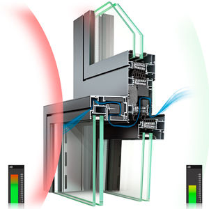 aluminum window profile / thermally-insulated / acoustic