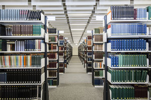 contemporary shelf / metal / library / commercial