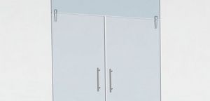 glass door hinge / steel