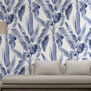 traditional wallpaper / cotton / nature pattern / gray