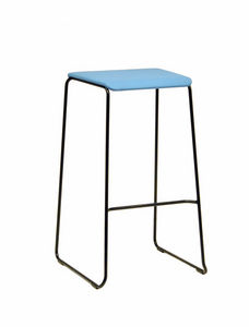 contemporary bar stool / oak / birch / fabric