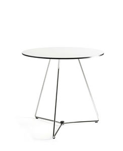 contemporary table / laminate / round / folding