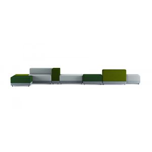 modular upholstered bench / contemporary / fabric / green
