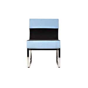contemporary fireside chair / fabric / sled base / for indoor use