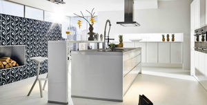 contemporary kitchen / laminate / island / lacquered
