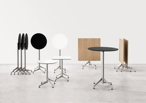 contemporary high bar table / HPL / round / for bars