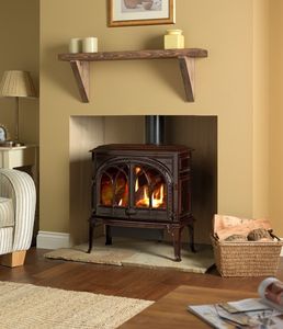 gas heating stove / traditional / cast iron