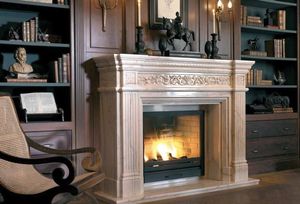 gas fireplace / traditional / open hearth / built-in