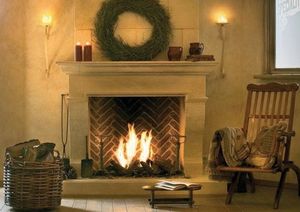gas fireplace / traditional / open hearth / built-in