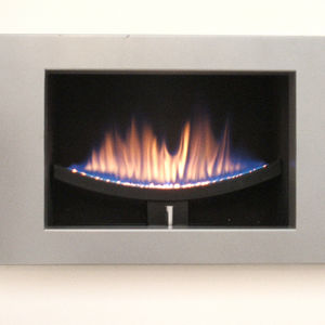 gas fireplace / contemporary / original design / traditional