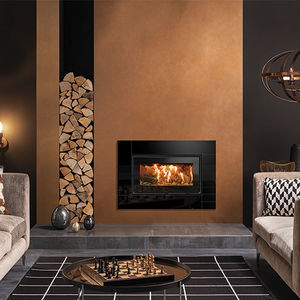 Wood Burning Fireplace Insert Studio Air Edge Stovax Gazco