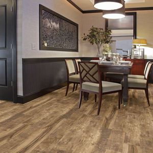 wooden laminate flooring / floating / wood look / home