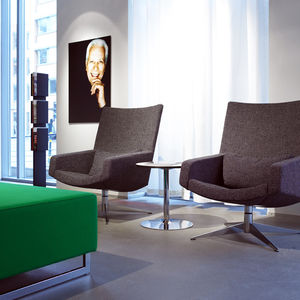 contemporary armchair / textile / star base / for public buildings