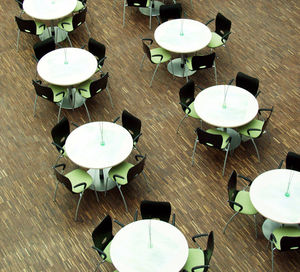 contemporary table / birch / round / square