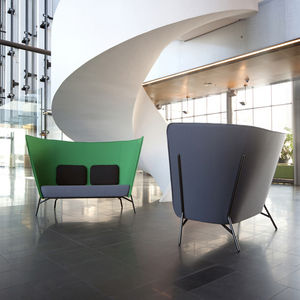 contemporary sofa / fabric / for open plan areas / 2-person