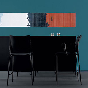 contemporary bar chair / stackable / with armrests / fabric