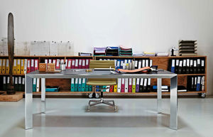contemporary table / wooden / glass / ceramic
