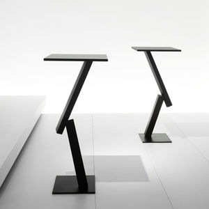 contemporary side table / metal / lacquered MDF / iron