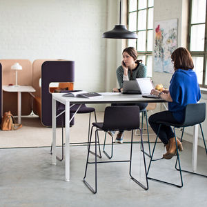 contemporary high bar table / epoxy / particle board / laminate