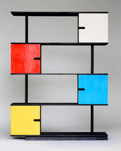 modular shelf / contemporary / birch / with drawer