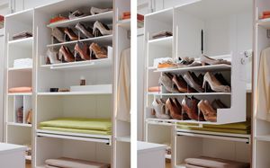 wooden walk-in wardrobe