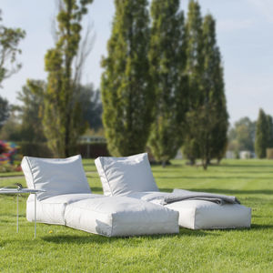 contemporary sun lounger / fabric / garden