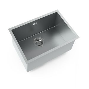 single-bowl kitchen sink / stainless steel