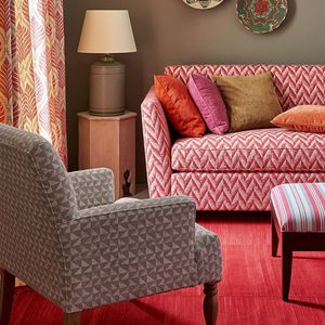 upholstery fabric / for curtains / striped / cotton