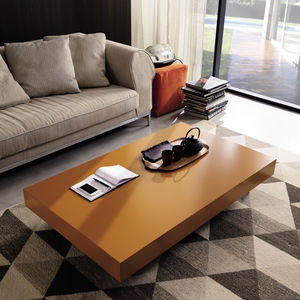 contemporary table / metal / rectangular / commercial