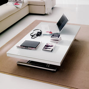contemporary table / metal / melamine / rectangular