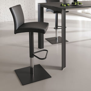contemporary bar chair / upholstered / swivel / adjustable-height