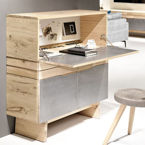 oak desk / contemporary / with storage