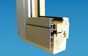 wooden window profile / aluminum