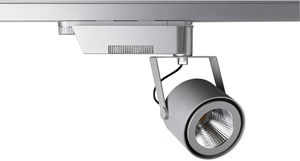 LED track light / round / metal / commercial