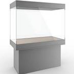 contemporary display case / aluminum / museum