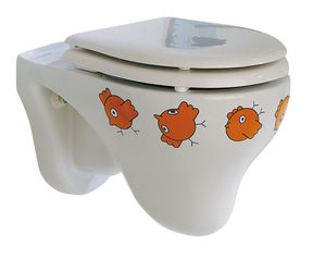 wall-hung toilet / ceramic / child's