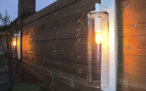 contemporary wall light / garden / glass / aluminum