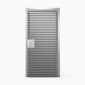 entry door / swing / aluminum / security