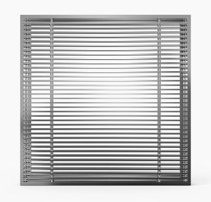 aluminum ventilation grille / rectangular / linear / for raised floors